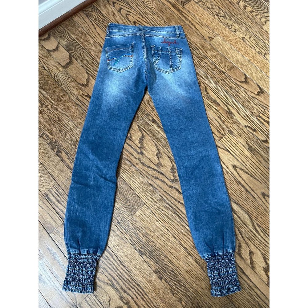 DESIGUAL Africa Arrow Rep Patchwork Jean Joggers - Picture 6 of 6